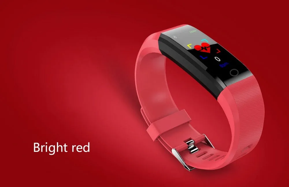 The 115 Plus Smart Watch with HR & BP Monitor, Call & MSG Notifications (similar to Fitbit Alta)