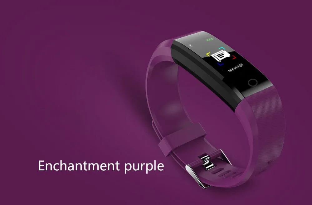 The 115 Plus Smart Watch with HR & BP Monitor, Call & MSG Notifications (similar to Fitbit Alta)