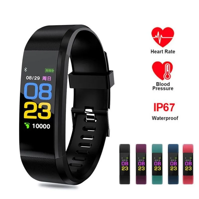 The 115 Plus Smart Watch with HR & BP Monitor, Call & MSG Notifications (similar to Fitbit Alta)