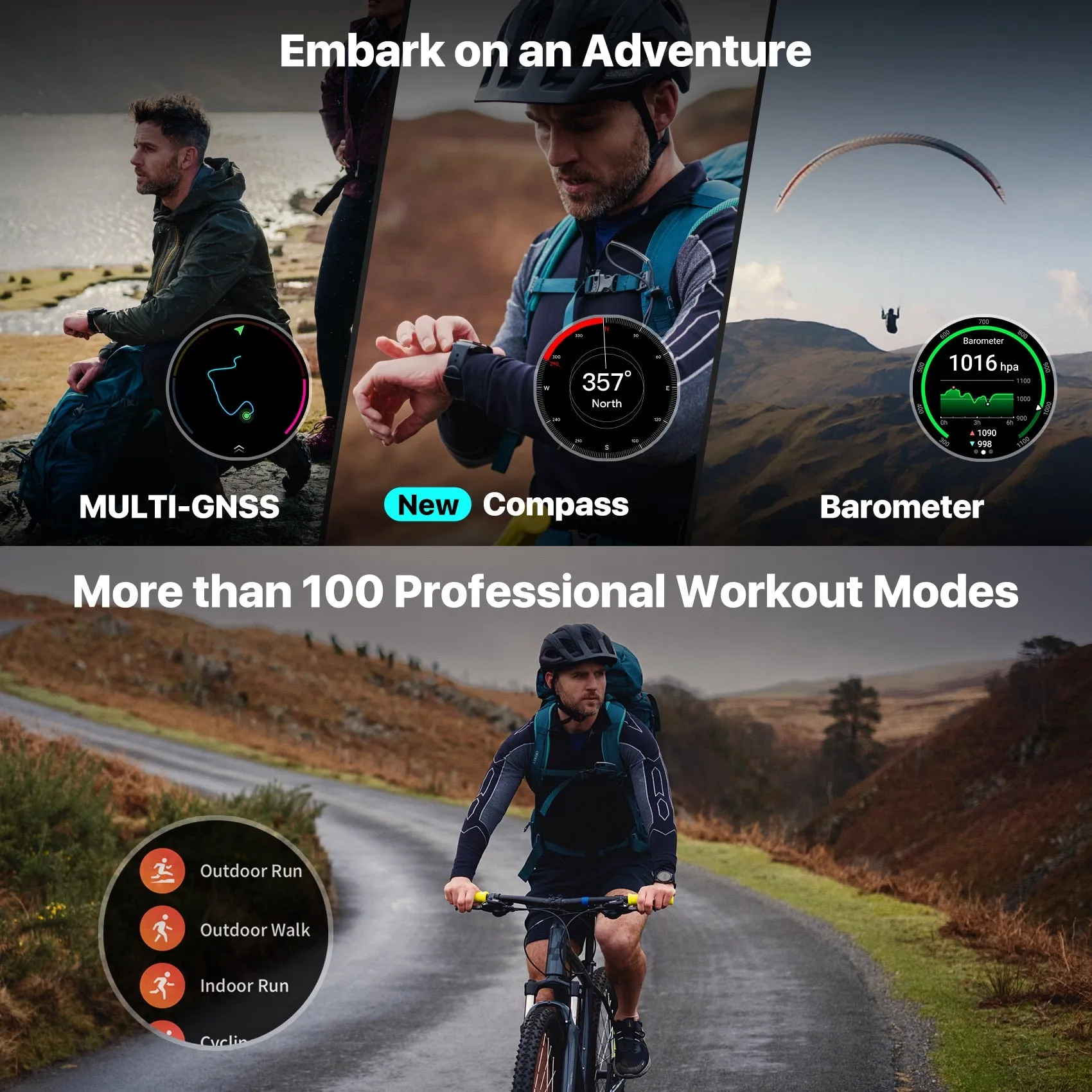 TicWatch Pro 5 Wear OS Smartwatch Built 100  Sports Modes 5ATM Water-resistance Compass NFC and 80Hrs Battery Life for Android