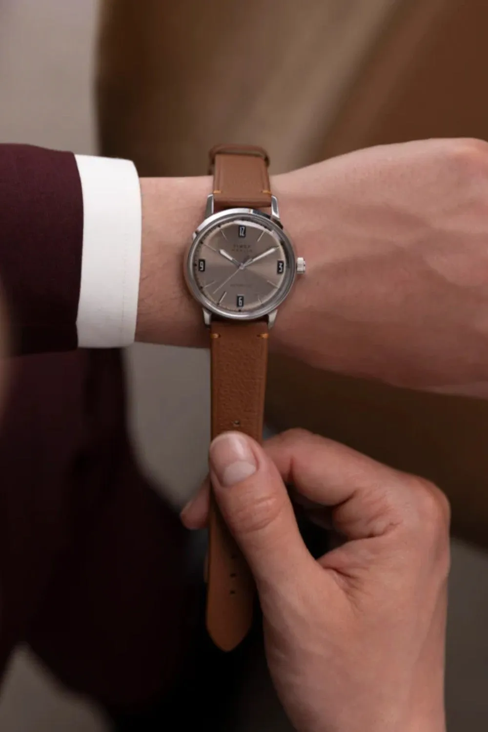 Timex Marlin® Automatic 40mm Leather Strap Watch