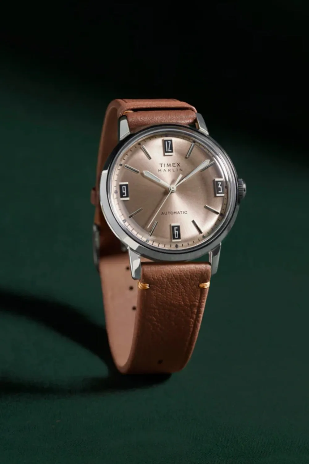 Timex Marlin® Automatic 40mm Leather Strap Watch