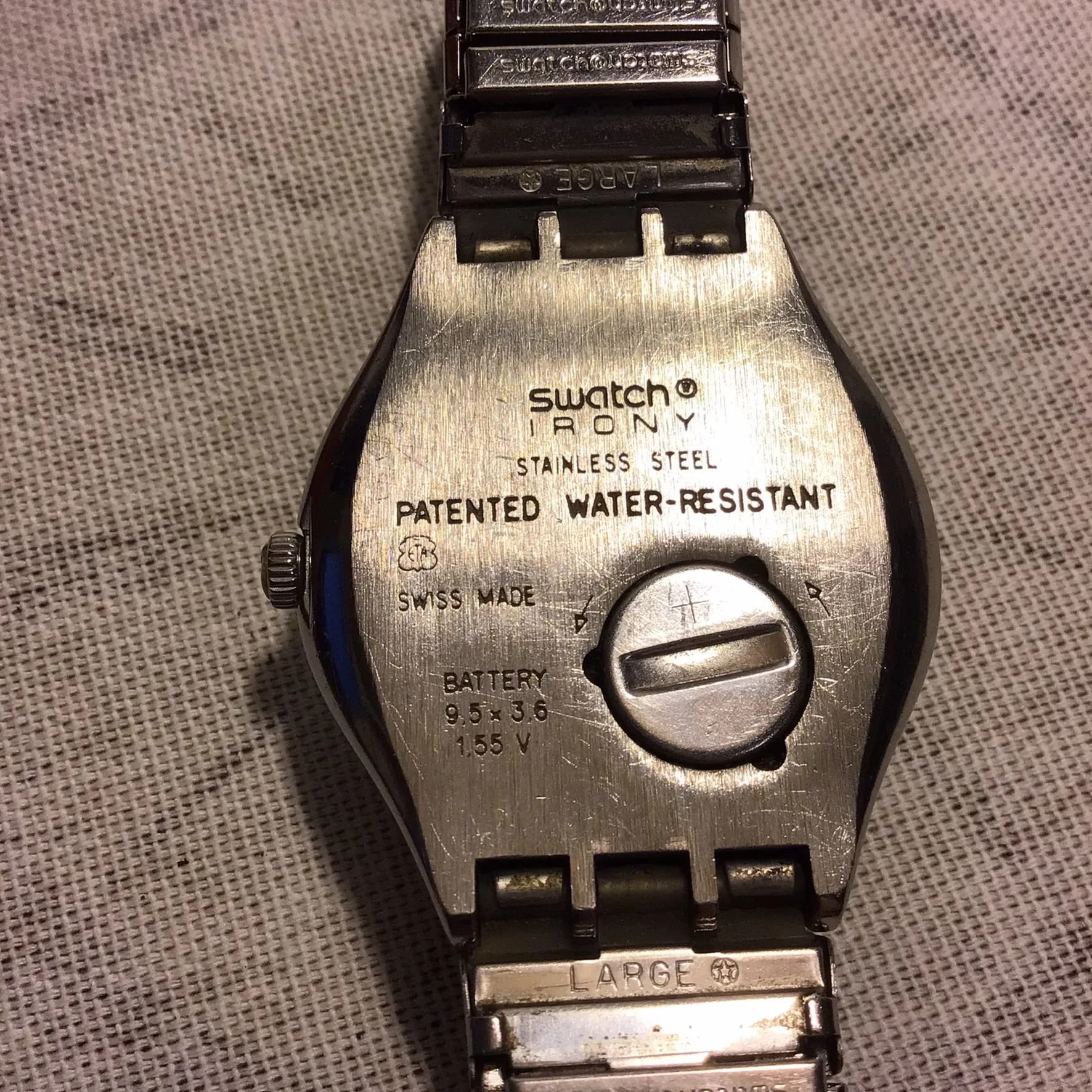 Vintage Swatch Irony AG 1996 Swiss Made Stainless Steel Watch (untested)