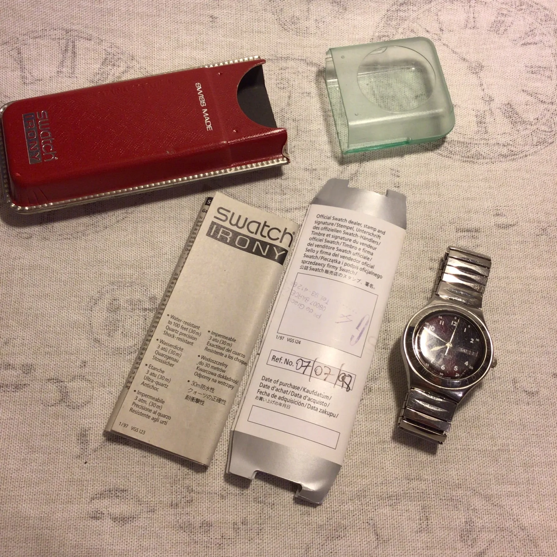 Vintage Swatch Irony AG 1996 Swiss Made Stainless Steel Watch (untested)