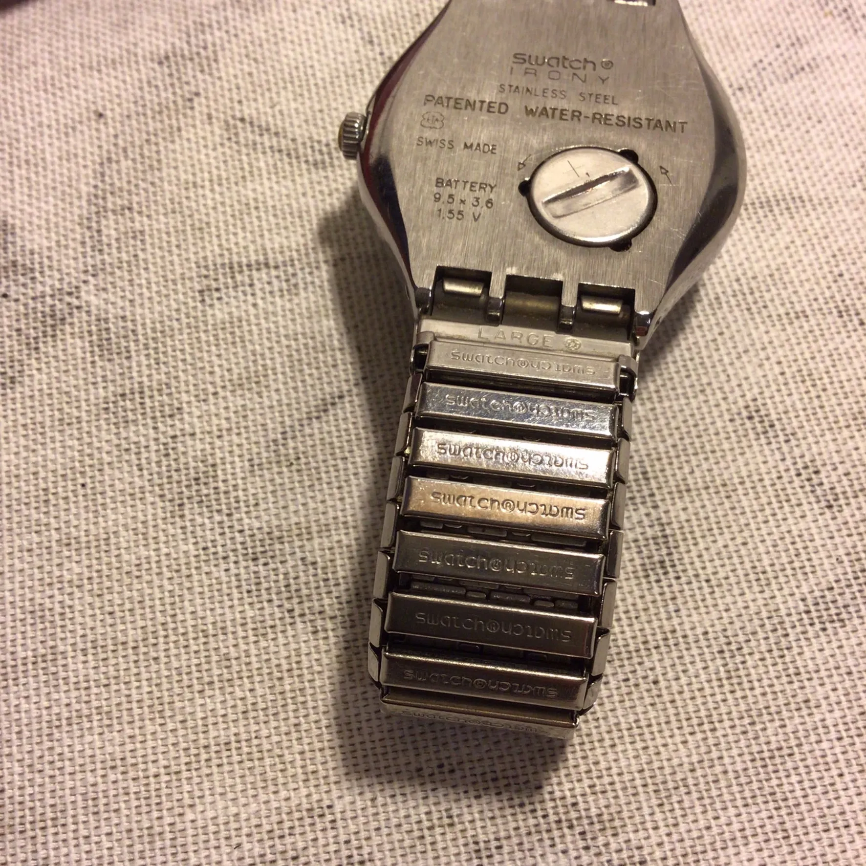 Vintage Swatch Irony AG 1996 Swiss Made Stainless Steel Watch (untested)