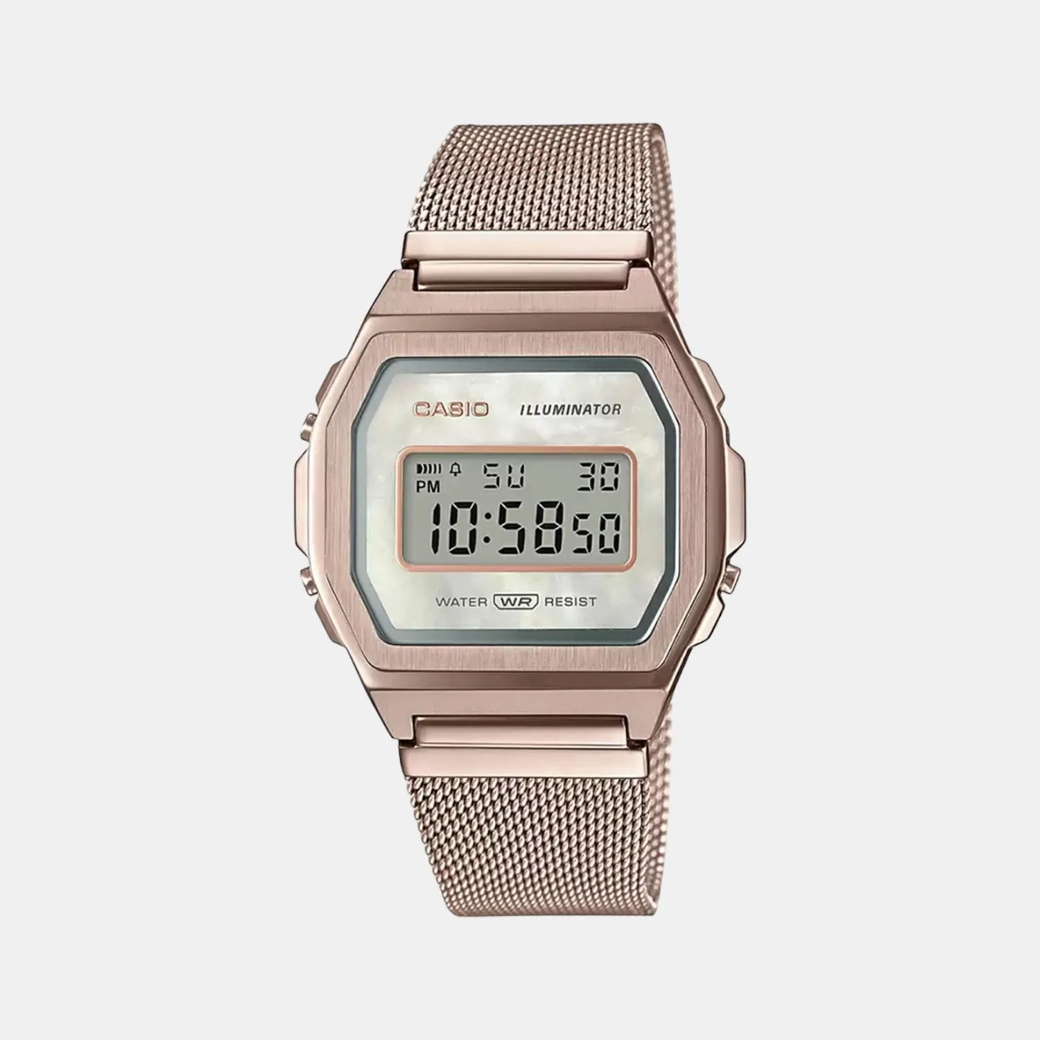 Vintage Unisex Digital Stainless Steel Watch D195 - A1000MCG-9EF