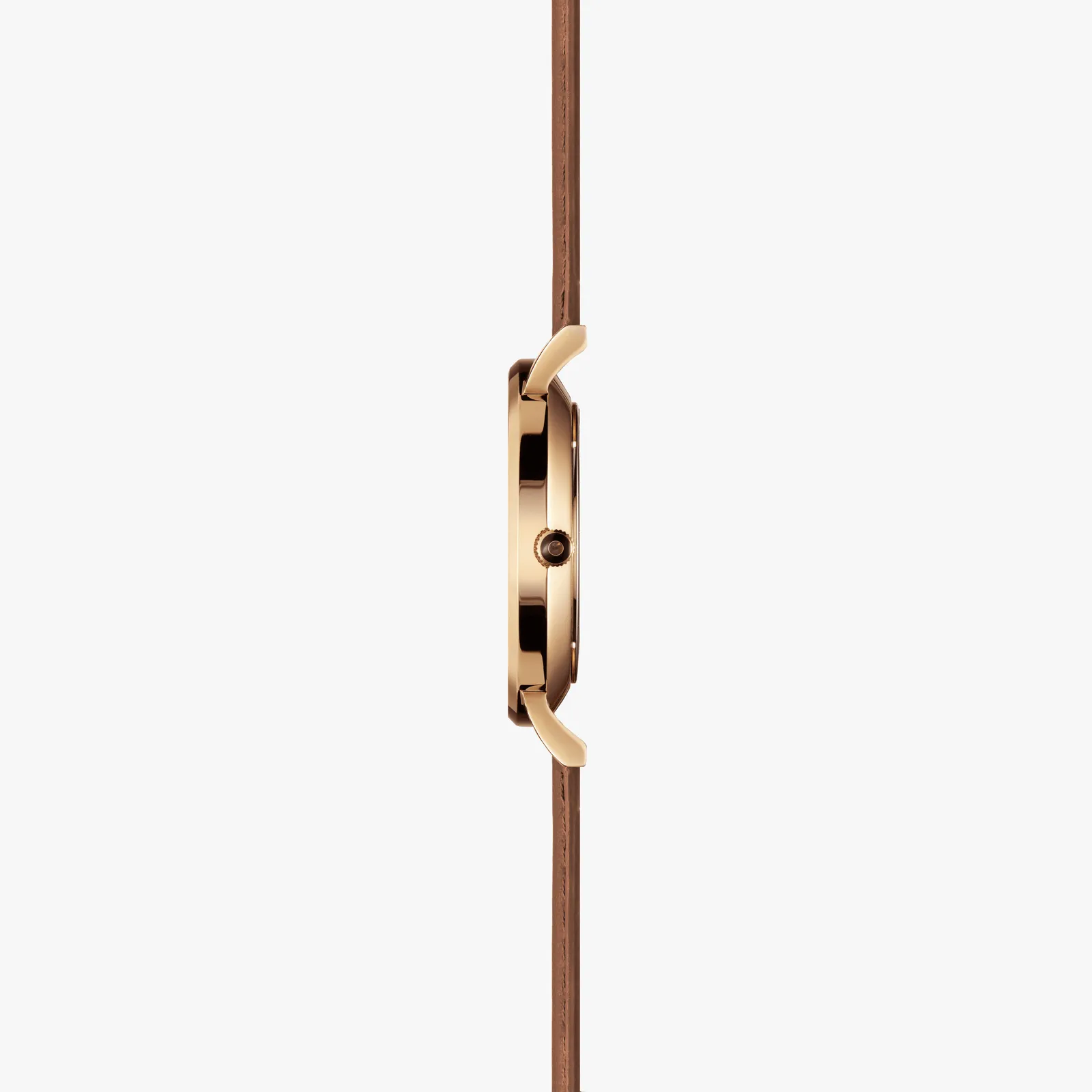 White   Rose Gold Solar Classic (Brown Eco Vegan Leather)